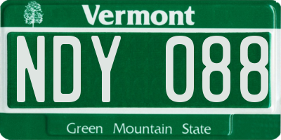 VT license plate NDY088