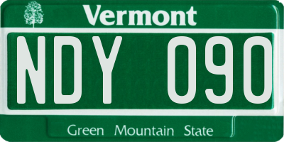 VT license plate NDY090
