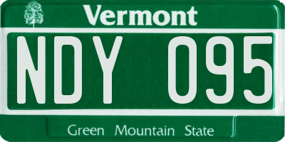 VT license plate NDY095