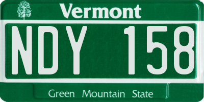VT license plate NDY158