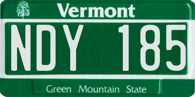 VT license plate NDY185