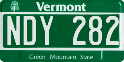 VT license plate NDY282