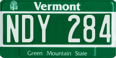 VT license plate NDY284