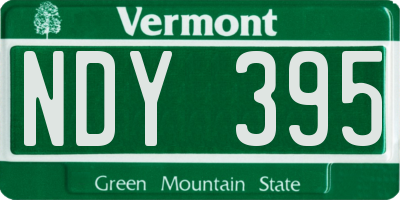 VT license plate NDY395