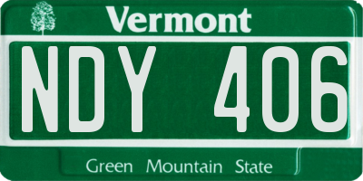 VT license plate NDY406