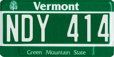 VT license plate NDY414