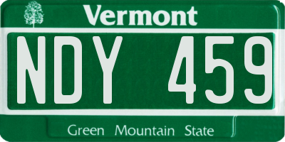 VT license plate NDY459