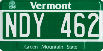 VT license plate NDY462