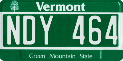 VT license plate NDY464