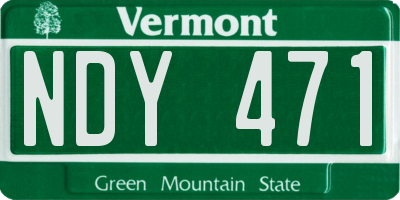 VT license plate NDY471