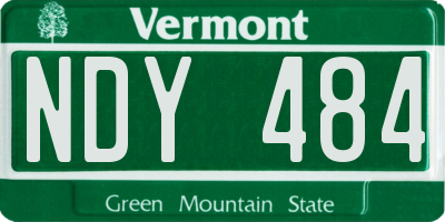 VT license plate NDY484