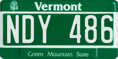 VT license plate NDY486