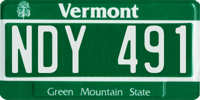 VT license plate NDY491