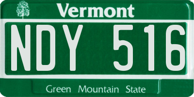 VT license plate NDY516