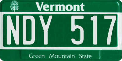 VT license plate NDY517