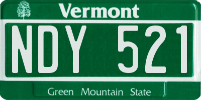 VT license plate NDY521