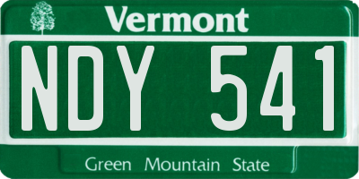 VT license plate NDY541