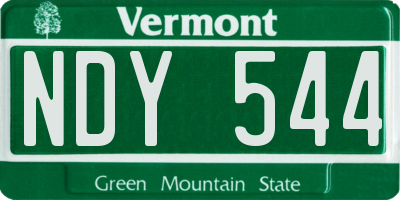 VT license plate NDY544