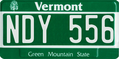 VT license plate NDY556