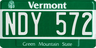 VT license plate NDY572