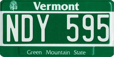 VT license plate NDY595