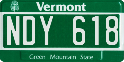 VT license plate NDY618