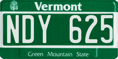 VT license plate NDY625