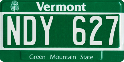 VT license plate NDY627