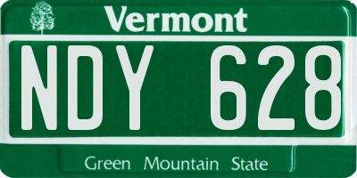 VT license plate NDY628