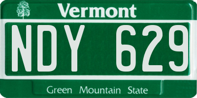VT license plate NDY629