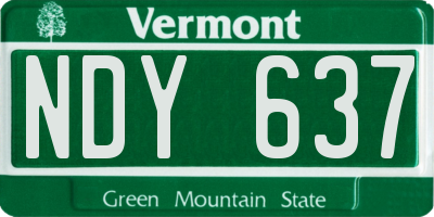 VT license plate NDY637