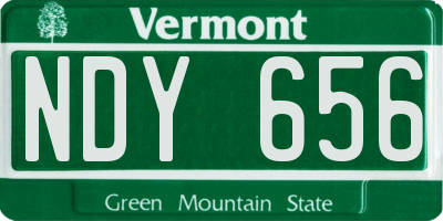 VT license plate NDY656