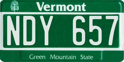 VT license plate NDY657