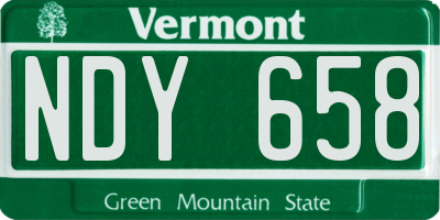 VT license plate NDY658