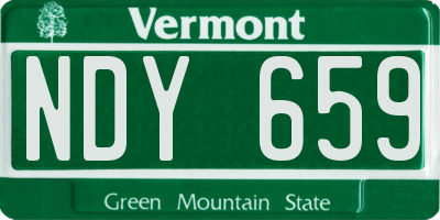 VT license plate NDY659