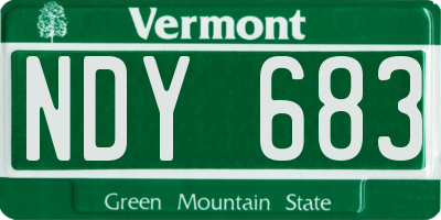 VT license plate NDY683