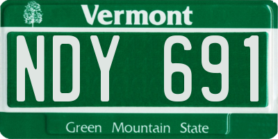VT license plate NDY691