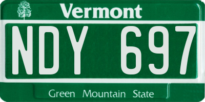 VT license plate NDY697