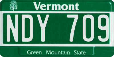 VT license plate NDY709