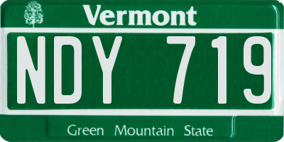 VT license plate NDY719
