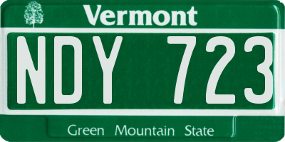 VT license plate NDY723