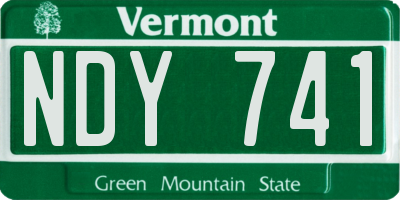 VT license plate NDY741