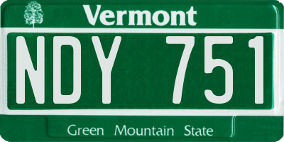 VT license plate NDY751