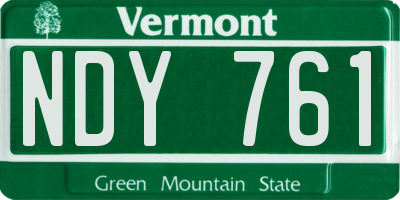 VT license plate NDY761
