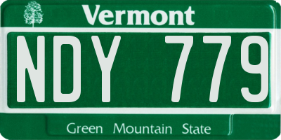 VT license plate NDY779