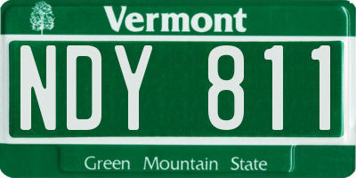VT license plate NDY811