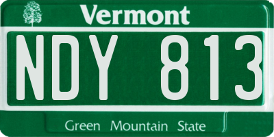 VT license plate NDY813