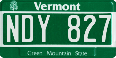 VT license plate NDY827