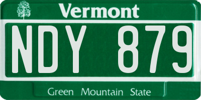 VT license plate NDY879