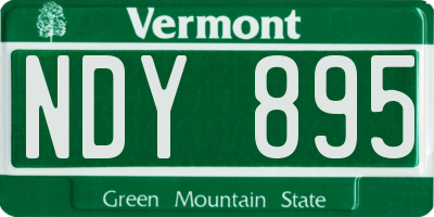 VT license plate NDY895